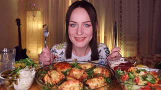 Mukbang | Запеченные Фаршированные Перцы | Baked Stuffed Peppers Не Asmr