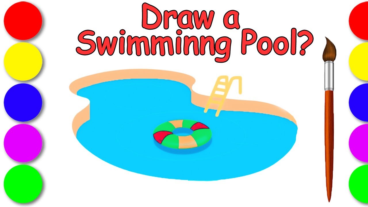 How to Draw a Swimming POOL I Drawing Swimming pool for