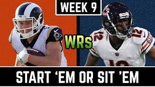 Fantasy Football Advice - Week 9 Start/Sit - Wide Receivers