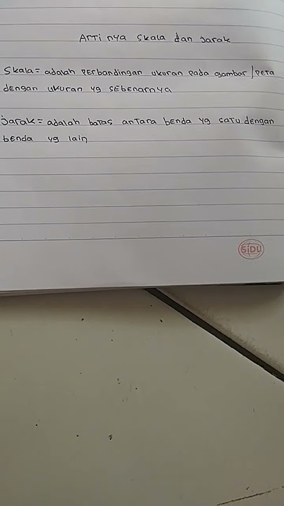 arti skala dan jarak