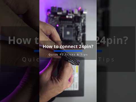 How to connect the 24pin psu cable on your motherboard? #shorts