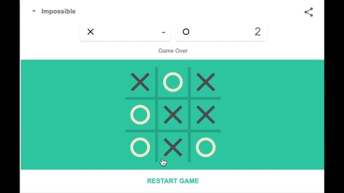 Google tic tac toe impossible difficulty is'nt as impossible as it says :  r/gaming