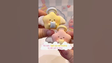 Phép thuật ngôi sao thiên thần từ đất sét tự khô 🪄 #diy #viralvideo #cute #clay #tinyclay #kids