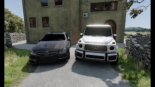 Mercedes Benz G65 AMG and Mercedes Benz C63 AMG drive through Italy | BeamNg