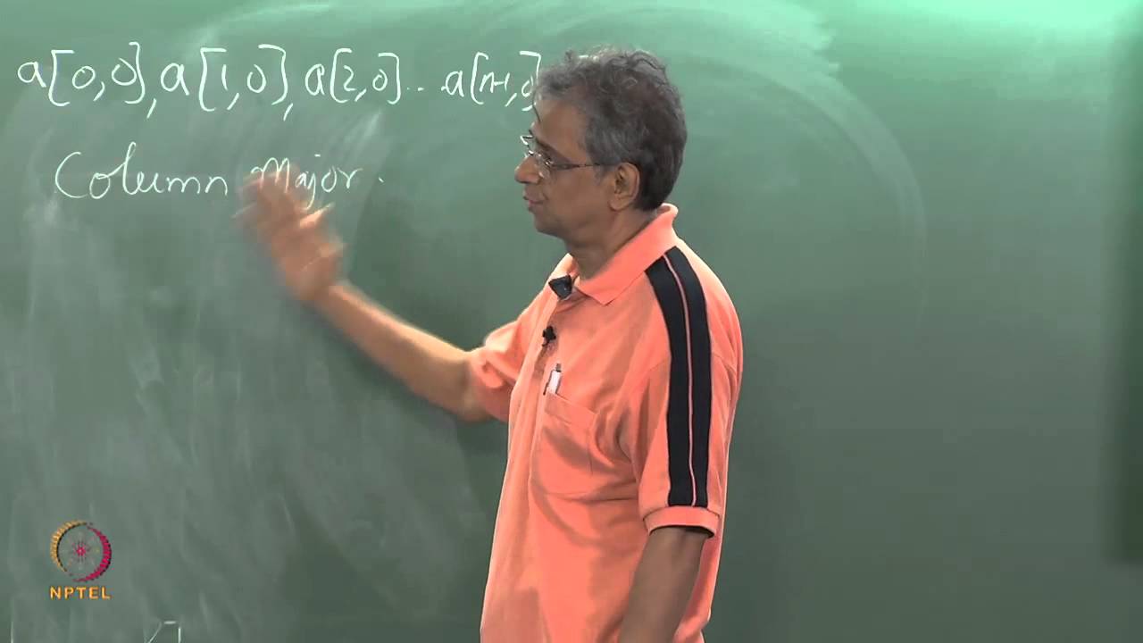 Mod-01 Lec-02 Representing  Arrays  and  functions on computers