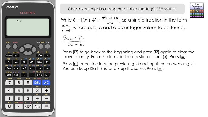 Check your algebraic expanding with TRUE/FALSE (Verify) on a Casio  Calculator fx-83GT fx-85GT PLUS) - YouTube