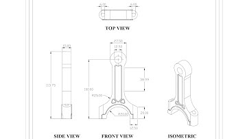 Connecting Rod - Solidworks part drawing