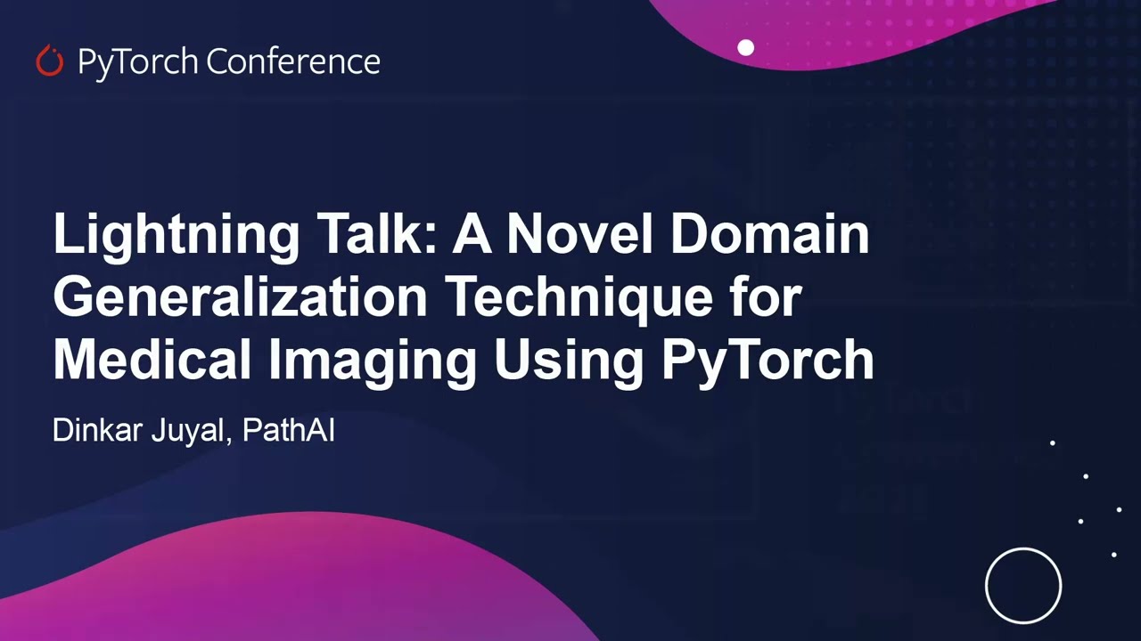 Image from Lightning Talk: A Novel Domain Generalization Technique for Medical Imaging Using PyTorch