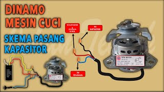 Pemasangan kapasitor pada dinamo mesin cuci