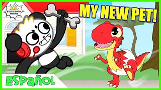 LA PRIMERA MASCOTA DE COMBO  Combo Panda aprende a cuidar a un dinosaurio bebé Shelldon