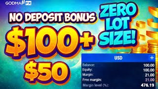 Latest $100 + $50 No Deposit Bonus 2026 |Zero lot requirements |forex no deposit bonus 2026