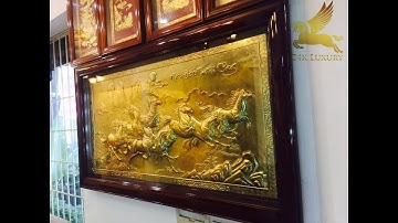 Tranh mã đáo thành công mạ vàng - tranh đồng mã đáo thành công