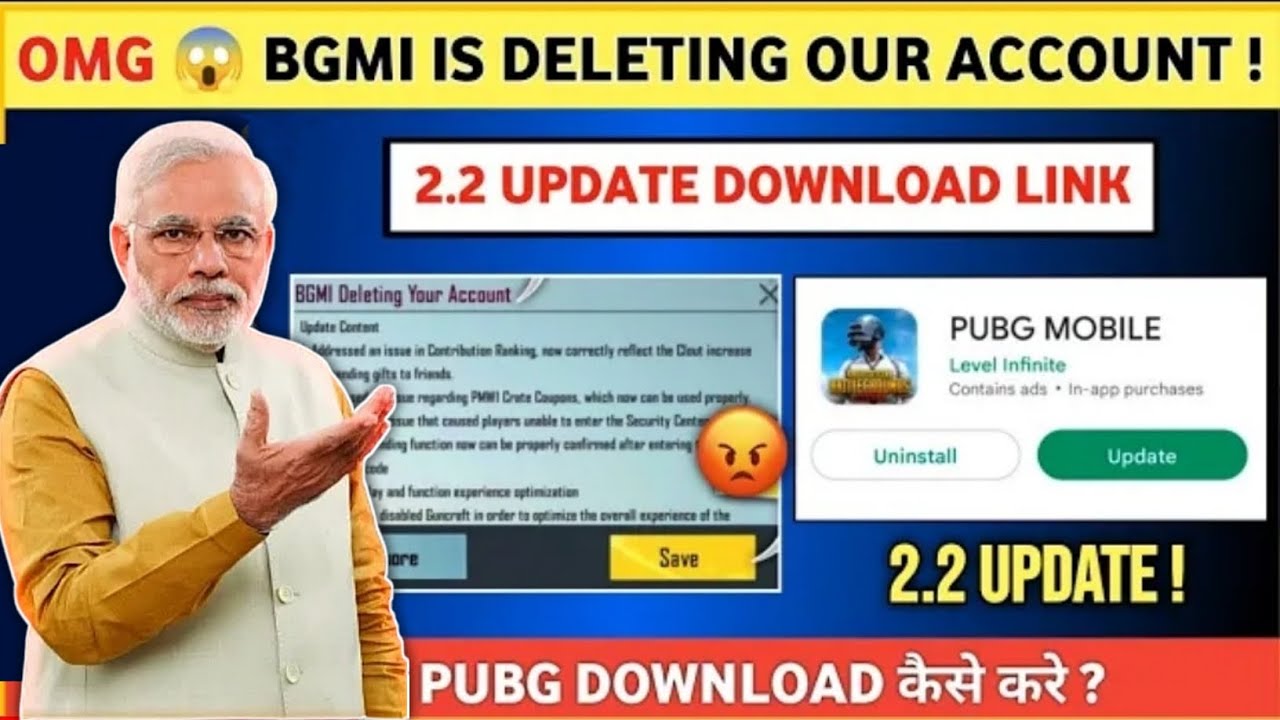 😍 2.2 Update Download | Bgmi Deleting Our Account | Pubg Download Kaise Kare| Pubg India Coming Back