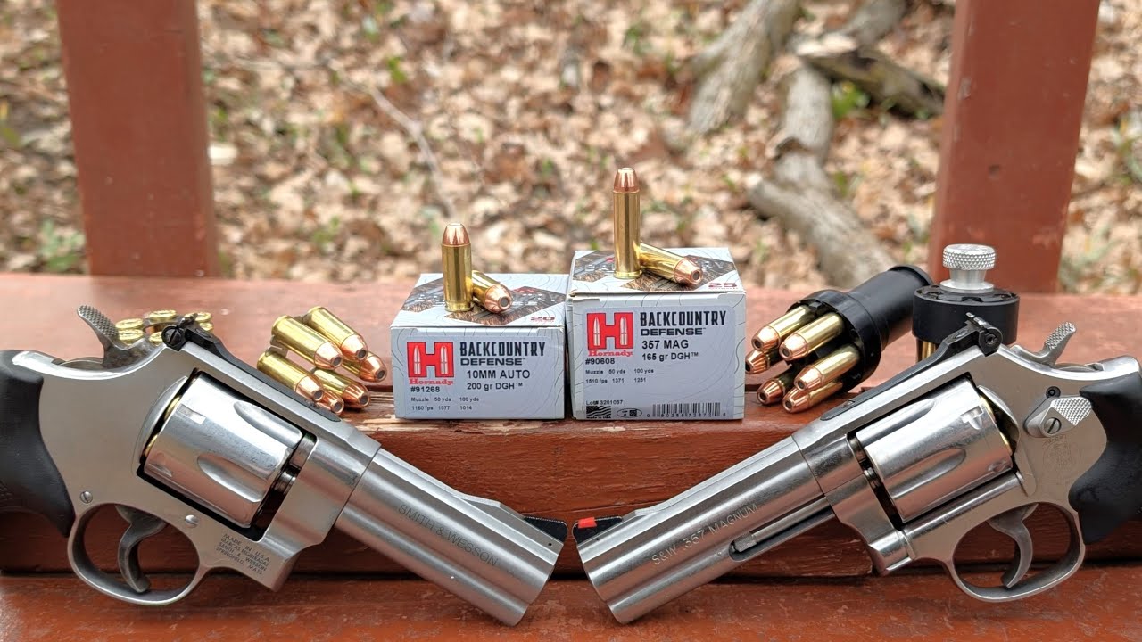 🐻Hornady Backcountry Defense - 10mm VS .357 Magnum - Dangerous Animal Ballistic Gel Test