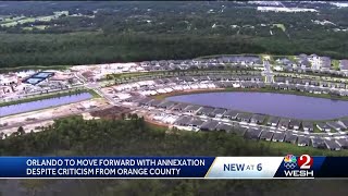 City of Orlando and Orange County dispute over annexation of over 6,000 acres of land