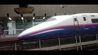 【E2系】幹ニシJ75編成 上越新幹線たにがわ404号東京行き 当駅終点到着と横コツE-09+宮ヤマU113編成 上野東京ライン東海道線直通普通平塚行き到着 【湘南E233系・E231系】