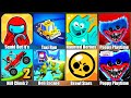 Poppy Playtime,Squid Game But it's Inposter,Brawl Stars,Hunted Heroes,Taxi Run,Хаги Ваги