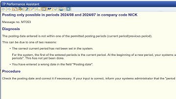 Error- Posting Only Possible in Periods | Message No- M7053 - MMPV #sapfico #sapmm #sapsd
