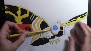 Coloring and Drawing Mothra