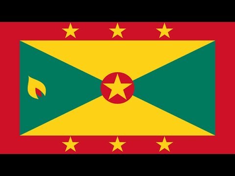 Evolución de la Bandera de Granada - Evolution of the Flag of Grenada