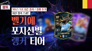 &#39;벨기에&#39; 포지션별 랭커 티어, 랭커 스쿼드 [TOP30] NO.7 / LE 시즌 출시 / 중미 추가 FC온라인/피파4