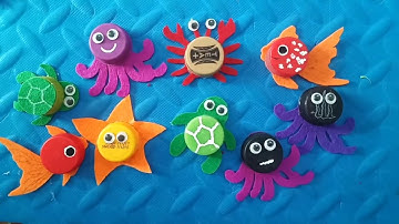 Làm Đồ Chơi Các Con Vật Từ Nắp Chai/ Ideas with plastic bottle caps/ Sáng Tạo  Với Nắp Chai Nhựa