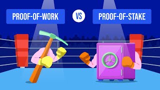 Proof of Work vs Proof Stake  What's The Difference? [ PoW and PoS Explained With Animations ]