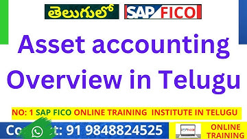 Asset accounting Overview in Telugu - AMR Infotech - FICO Online Training In Telugu PART - 1
