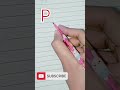 Easy drawing with letter P #shortvideo #drawingtutorials #easydrawing #vairalvideo