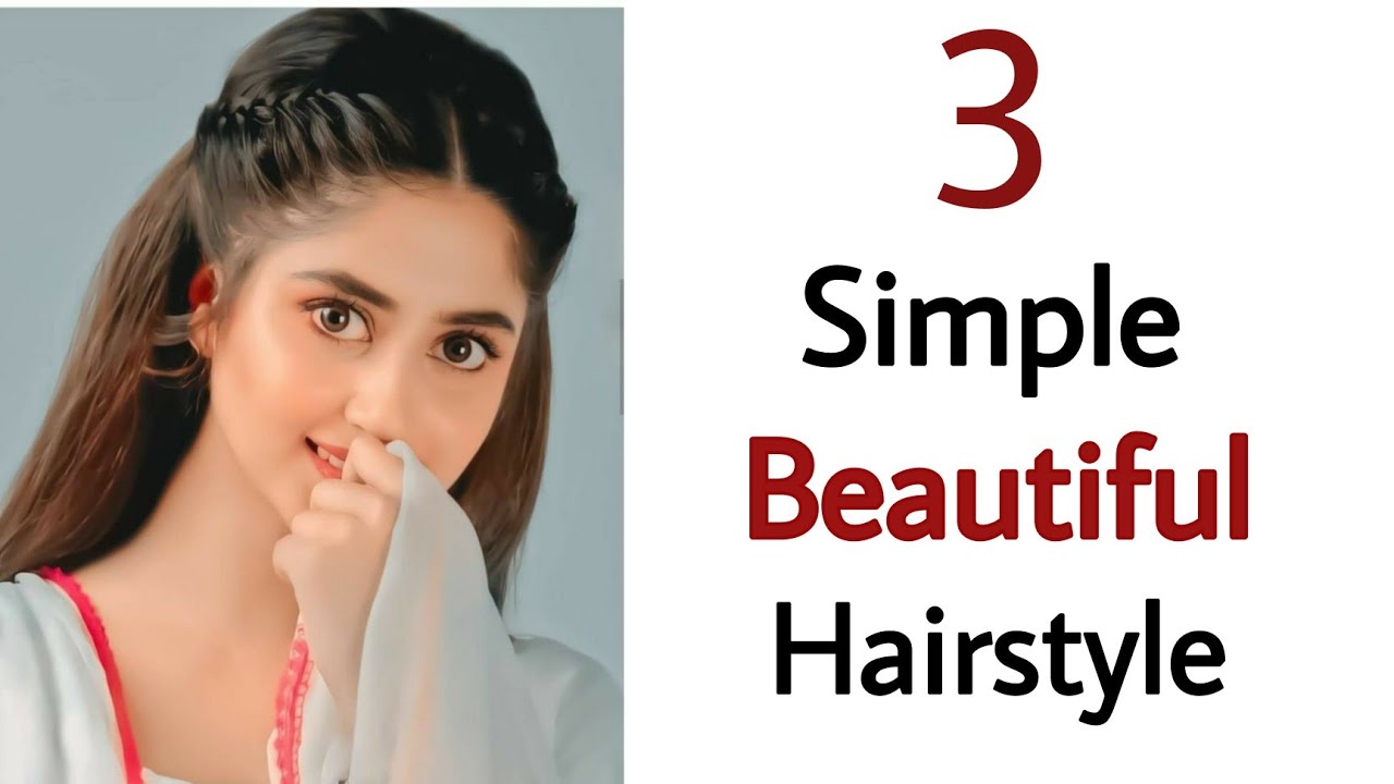 3 Simple & beautiful hairstyles with Kurti - New easy hairstyles |  hairstyles for girls | hairstyles - YouTube