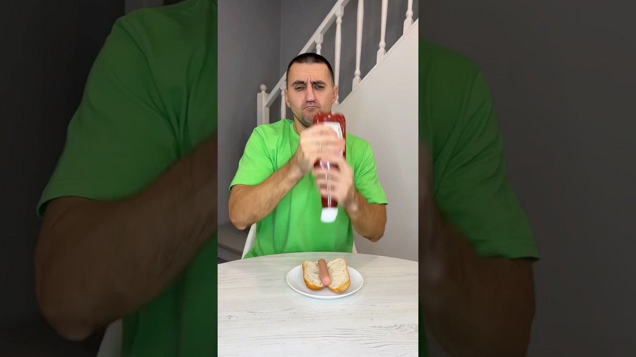 She showed Him how to open Ketchup properly