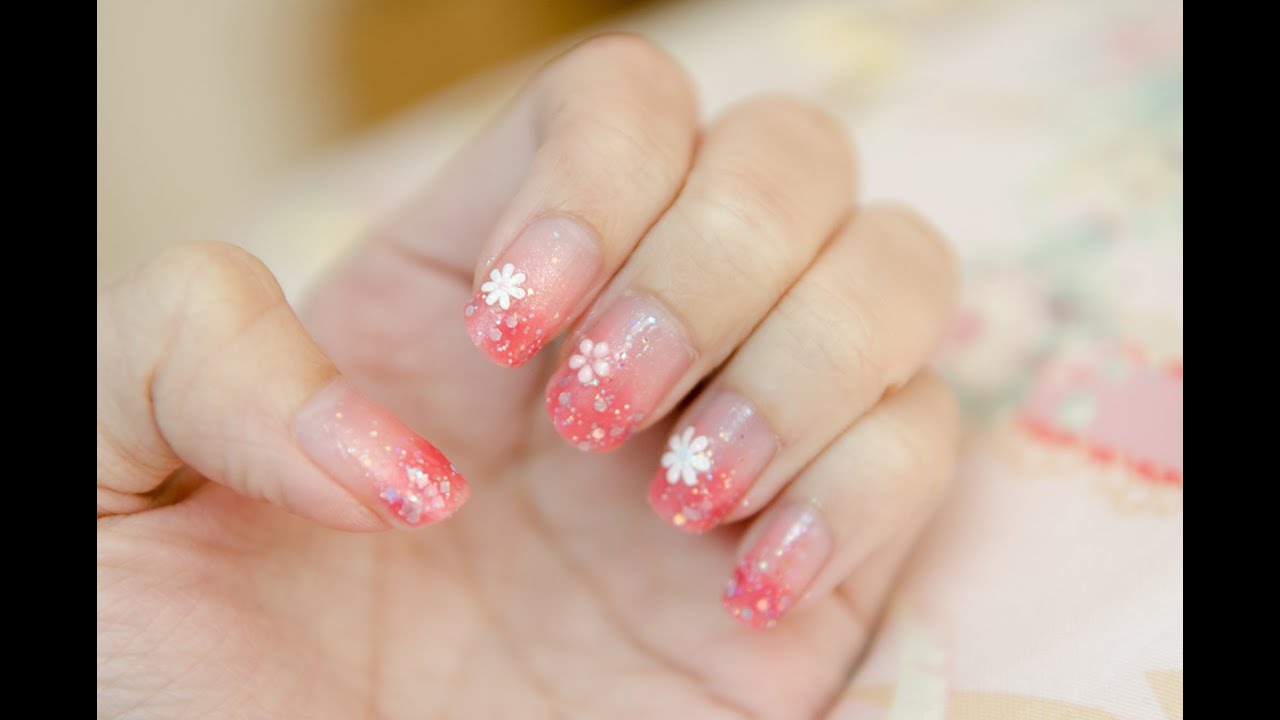 Flower Blossom Nails Tutorial YouTube
