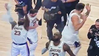 Luka Doncic Reacted Like A Little Girl When Lebron James Did Chalk Toss Before Game Vs Utah Jazz