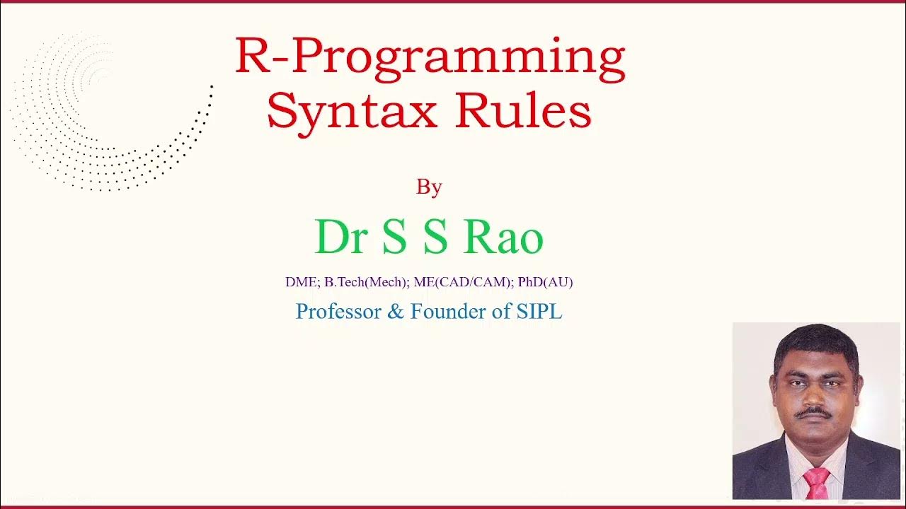 R Programming Syntax Rules - YouTube