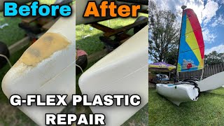 Rotomolded Polyethylene Hull Repair With G-FLEX - Hobie Wave Bridal Eye Strap Repair