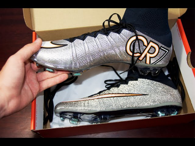 cr7 silver boots