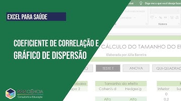 Excel para Saúde| Como calcular o COEFICIENTE DE CORRELAÇÃO e fazer um GRÁFICO DE DISPERSÃO?