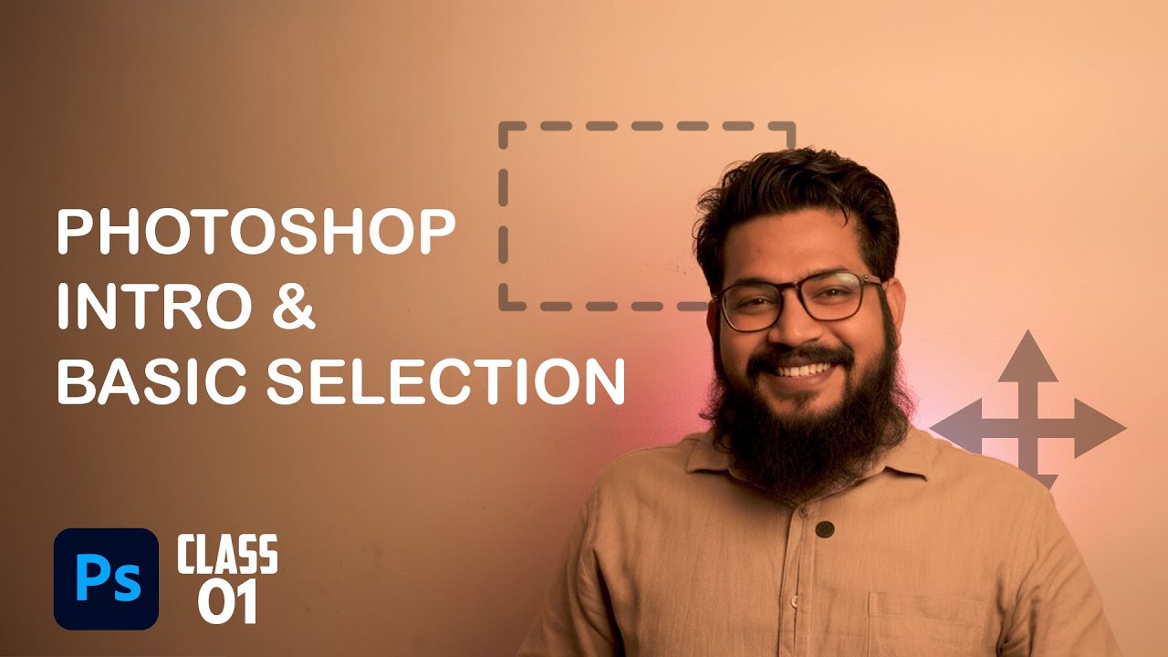 Basic selection-Adobe Photoshop for beginners - Class 01 - Bangla - YouTube
