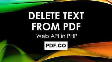 How to Delete Text from PDF in PHP using PDF.co Web API