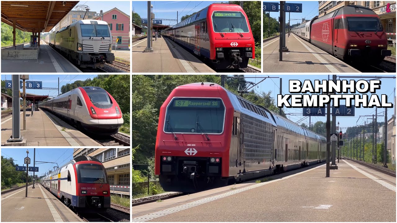 Züge beim Bahnhof Kemptthal | Trains at Kemptthal station (2023)