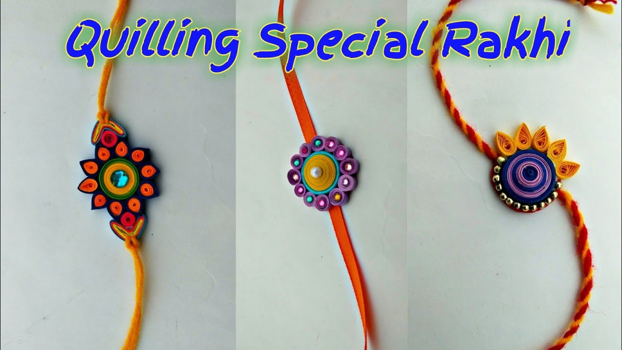 Quilling rakhi making/rakhi making /paper rakhi/homemade rakhi/quilling
