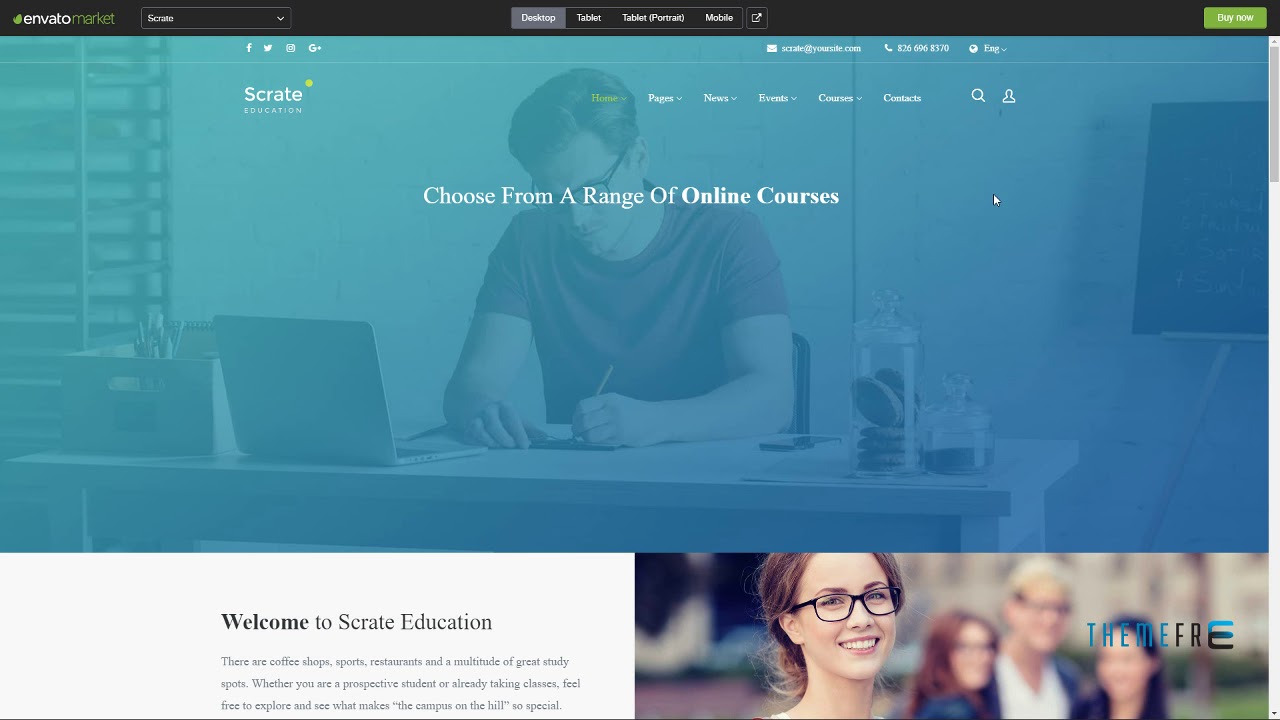 Scrate - WordPress Theme for Education and Teaching Online Courses
