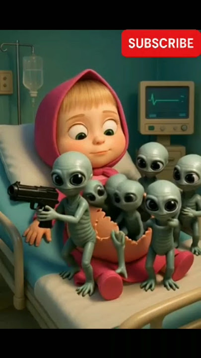 Many aliens are hiding in Masha's stomach #cartoon  #mashaandbear #masha