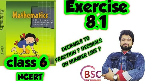 class 6 ncert math exercise 8.1 | how to solve Decimals | BrahmdevSharmaClasses | Bsc