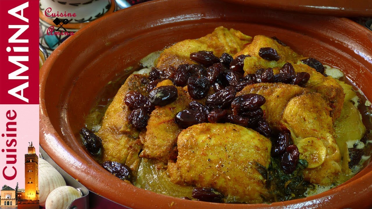 طاجين الحوت (السمك)بالبصلة و الزبيب بمذاق عجيب و شرمولة خاصة