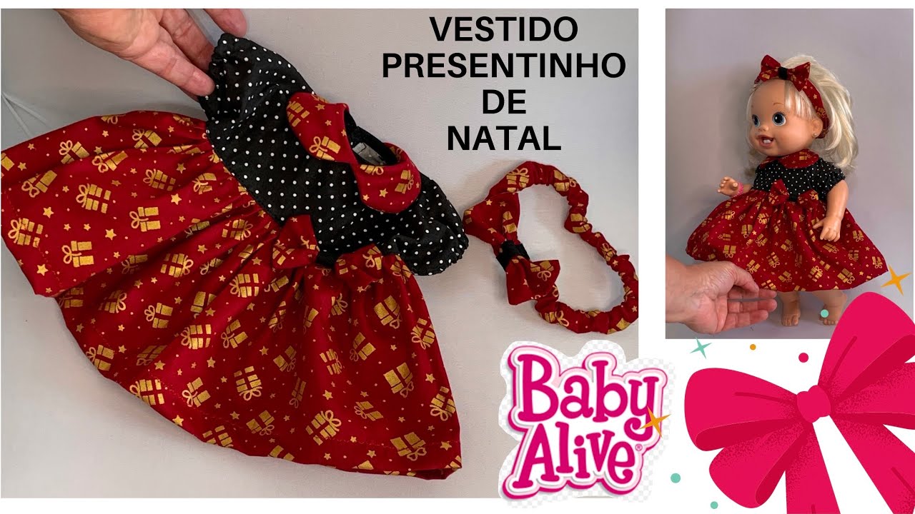 Vestido de boneca infantil, roupa para boneca baby reborn de 43cm