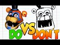 DOs & DON'Ts Drawing FNAF- Security Breach Glamrock Animatronics In 1 Minute CHALLENGE!