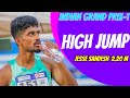 High jump   jesse sandesh 220m  indian grand prix1  swaminathan gunasekaran