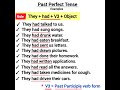 Past Perfect Tense They Pronoun Past Perfect Tense They Pronoun