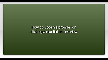 How do I open a browser on clicking a text link in TextView